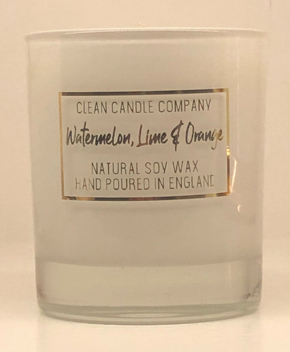 watermelon, lime & orange soy wax candle
