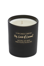 Load image into Gallery viewer, Fig, Cassis &amp; Coconut Soy Wax Candle in Black Glass